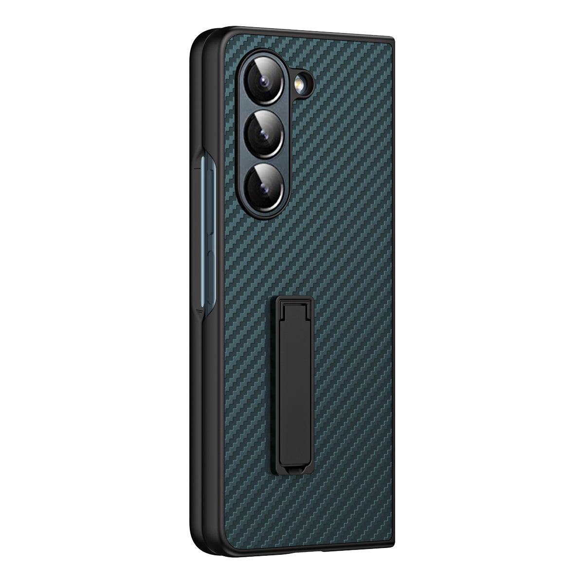 GKK Kickstand Case for Samsung Galaxy Z Fold5 5G Carbon Fiber Texture Hard PC Phone Case with Tempered Glass Screen Film GKK Kickstand Case for Samsung Galaxy Z Fold5 5G Carbon Fiber Texture Hard PC Phone Case with Tempered Glass Screen Film